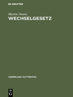 cover image of Wechselgesetz